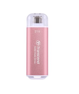Transcend 2TB външен SSD, ESD300P, USB 10Gbps, Type C, розов