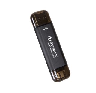 Transcend 2TB външен SSD, ESD310C, USB 10Gbps, Type C/A, черен