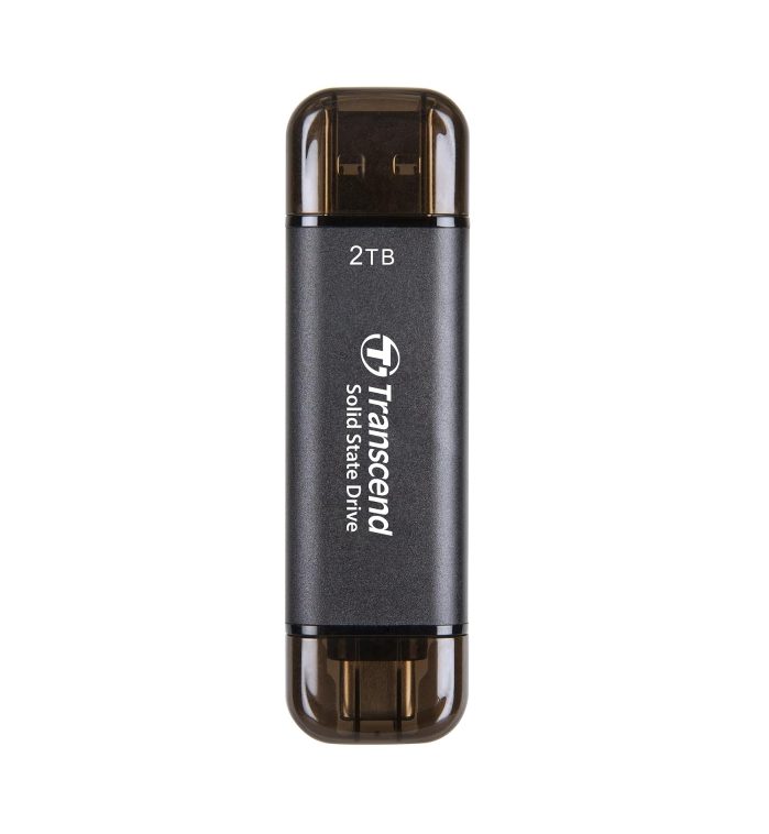 Transcend 2TB външен SSD, ESD310C, USB 10Gbps, Type C/A, черен