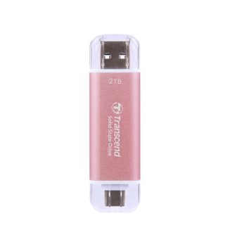 Transcend 2TB USB външен SSD ESD310P, USB 10Gbps, Type C/A, Розов