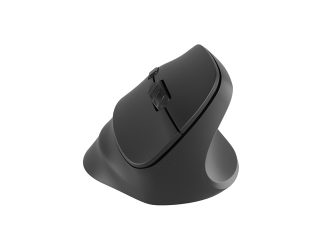 Natec вертикална мишка Crake 2 Bluetooth 5.2 + 2.4GHz черна 2400dpi, за дясна ръка, черна