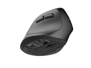 Natec Vertical Mouse Crake 2 Bluetooth 5.2 + 2.4GHz Black 2400dpi, Left Handed