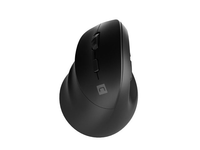Natec Vertical Mouse Crake 2 Bluetooth 5.2 + 2.4GHz Black 2400dpi, Left Handed