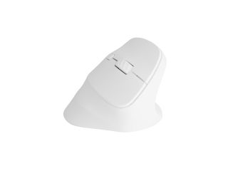 Natec вертикална мишка Crake 2 Wireless, 2400DPI Bluetooth 5.2 + 2.4 GHz Бяла