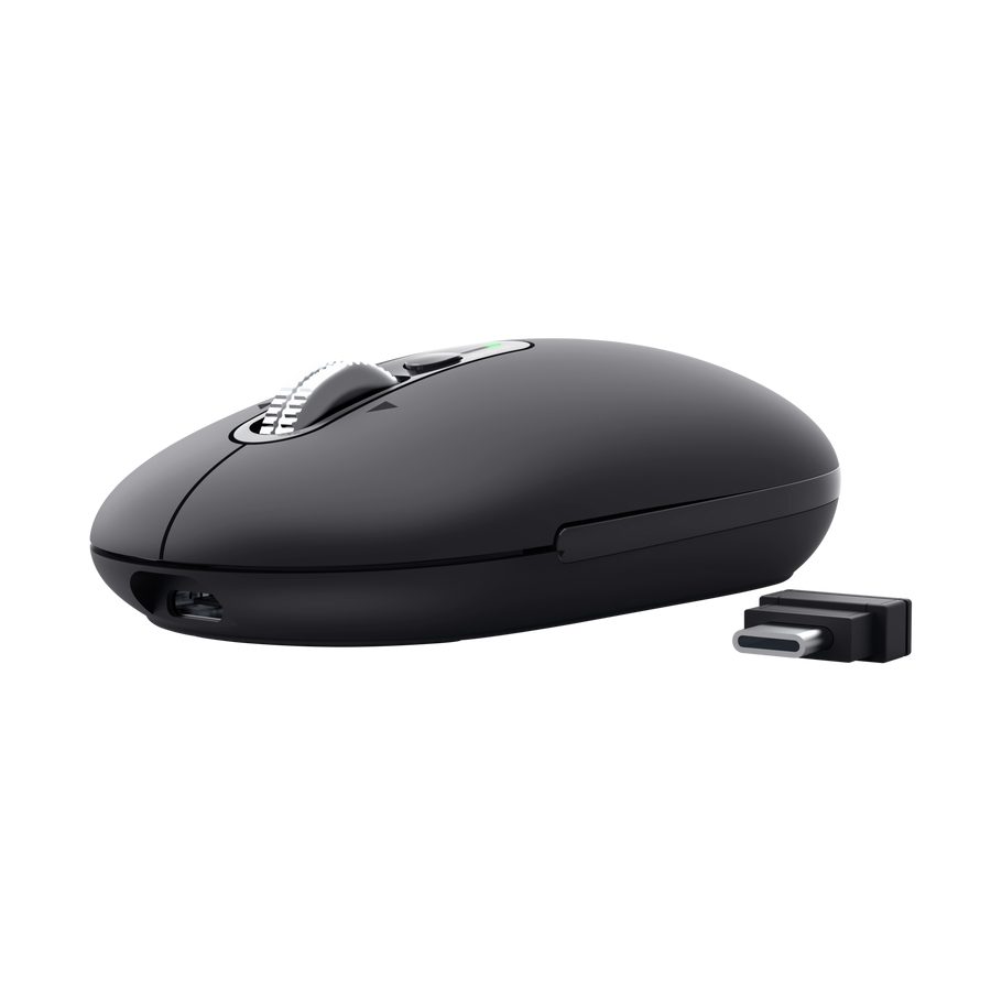TRUST Seron Slim Multi-Wireless Hyperscroll Mouse Black