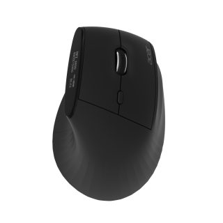 Acer Smart Fit Wireless Mouse, RF 2.4 GHz dongle, Bluetooth 5.0, Wired, 10 бутона, DPI 8000, 90g, черен с RGB лента