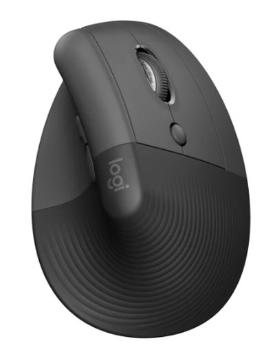 Logitech Lift Vertical Ergonomic Mouse - Graphite/Black - EMEA
