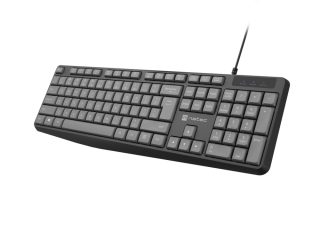 Natec клавиатура Nautilus SLIM Black-Grey US layout