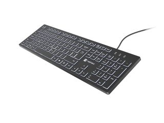 Natec Keyboard Herring Glow US, White Backlight