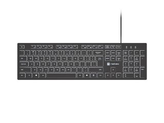 Natec Keyboard Herring Glow US, White Backlight