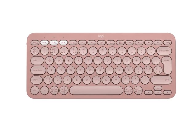 Logitech Pebble Keys 2 K380s - TONAL ROSE - US INT'L - BT - N/A - INTNL-973 - UNIVERSAL