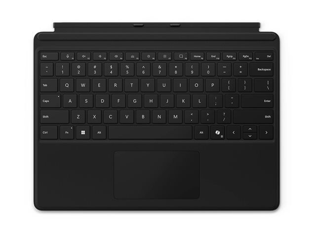 Microsoft Surface Pro Signature Keyboard ONLY Eng Intl CEE Hdwr Commercial Black, Without Pen Storage & Charging