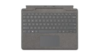 Microsoft Surface Pro Signature Keyboard ONLY Eng Intl CEE Hdwr Commercial Platinum, With Pen Storage & Charging