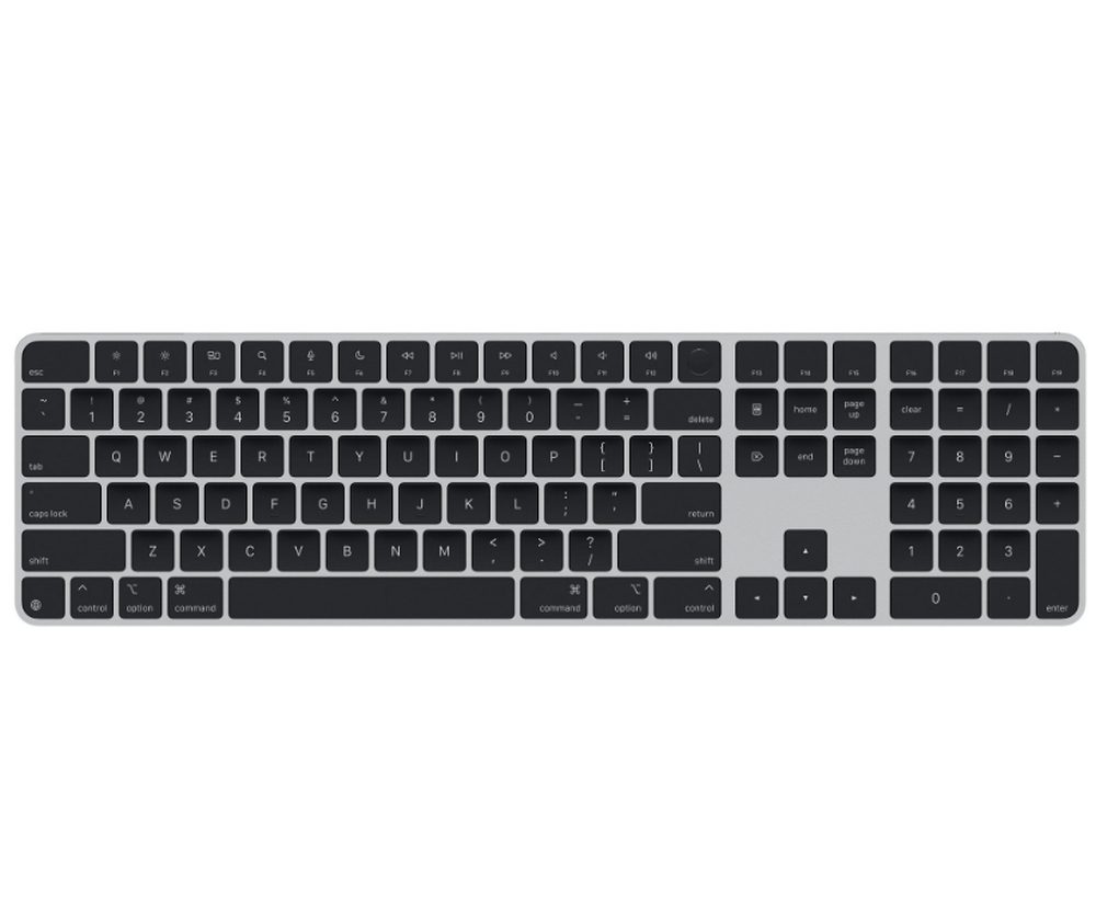 Apple Magic Keyboard (2024) с Touch ID и цифрова клавиатура - български - черни клавиши