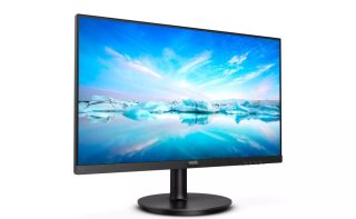 Монитор Philips 221V8A/00, 21.5" VA WLED, 1920x1080@75Hz, 4ms GtG, 250cd/m², 3000:1, Mega Infinity DCR, Adaptive Sync, FlickerFree, Low Blue Mode, 2Wx2, Tilt, D-SUB, HDMI