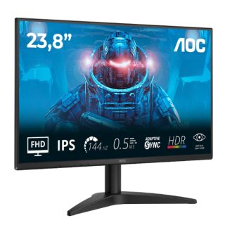 Монитор AOC 24B36X, 23.8" IPS WLED, 1920x1080@144Hz, 4ms GtG, 0.5ms MPRT, 300cd/m2, 1500:1, DCR 20M:1, Adaptive Sync, FlickerFree, Low Blue Light, Tilt, HDMI, DP