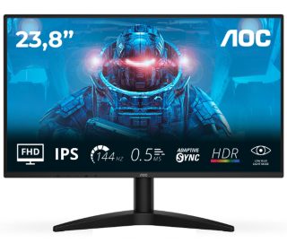 Монитор AOC 24B36X, 23.8" IPS WLED, 1920x1080@144Hz, 4ms GtG, 0.5ms MPRT, 300cd/m2, 1500:1, DCR 20M:1, Adaptive Sync, FlickerFree, Low Blue Light, Tilt, HDMI, DP