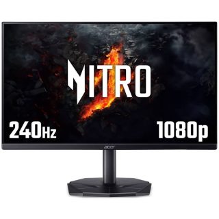 Acer Nitro KG240YW3bmiipx 23.8" FHD IPS геймърски монитор, 240Hz, FreeSync Premium, черен