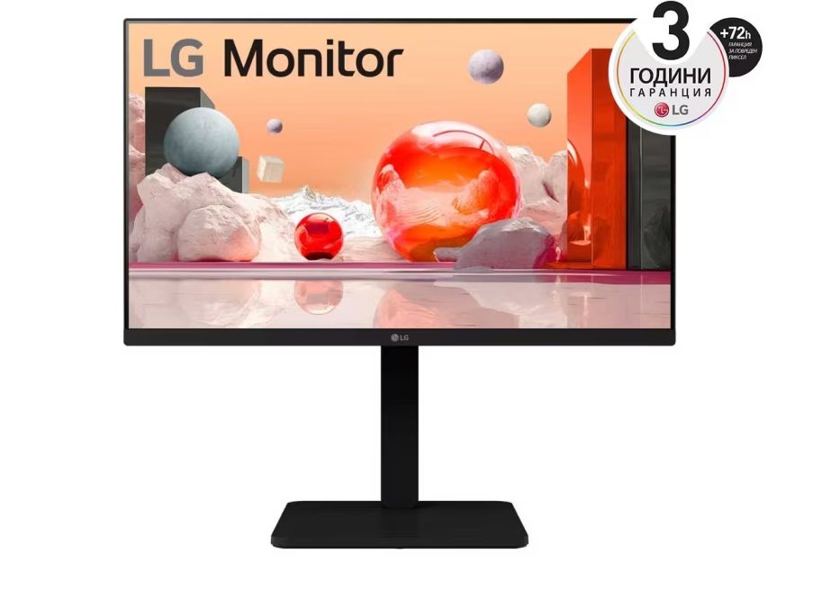 LG 24BA550-B 23.8" IPS LED монитор, Full HD, 100Hz, USB хъб, високоговорители