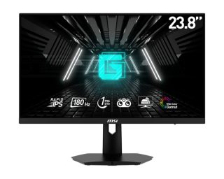 MSI G244F E2 Esports Gaming Monitor, 23.8", 1ms, 180Hz Rapid IPS, 1920x1080, Adaptive-Sync, Night Vision, Anti-Flicker, Less Blue Light Pro, Console Mode, 300nits AG, 16.7M, 1000:1, DP(1.2a), 2xHDMI(2.0b), Earphone out, Tilt, VESA 75, Black, 4.2kg