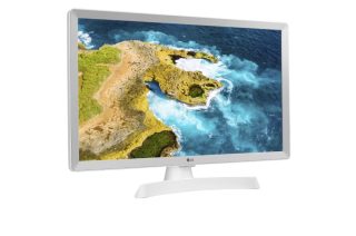 Монитор LG 24TQ510S-WZ, 23.6" WVA, LED, Smart webOS, TV тунер DVB-T2/C/S2, 1000:1, Mega DFC, 200cd, 1366x768, AI SOUND, WiFi, HDMI, Bluetooth, USB 2.0, HOTEL MODE, AirPlay, говорител 2x5W, бял