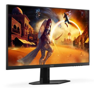 AOC 27G4XE 27" IPS WLED гейминг монитор, 1920x1080@180Hz, 1ms GtG, 0.5ms MPRT, 300cd/m2, 1000:1, 80M:1 DCR, Adaptive Sync, FlickerFree, Low Blue Mode, 2Wx2, Tilt, 2xHDMI, DP