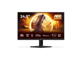 AOC 25G4SRE, 24.5" Fast IPS WLED, 1920x1080@300Hz (OC 310Hz), 1ms GtG, 0.3ms MPRT, 400cd/m², 1000:1, 80M:1 DCR, Adaptive Sync, FlickerFree, Tilt, 2xHDMI, DP