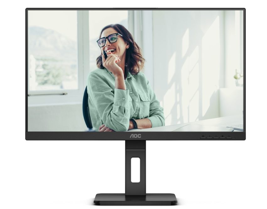 Монитор AOC 24P3CV, 23.8" IPS WLED, 1920x1080@75Hz, 4ms GtG, 300cd/m², 1000:1, 50M:1 DCR, Adaptive Sync, FlickerFree, Low Blue Light, 2Wx2, Tilt, Height Adjust, Pivot, Swivel, HDMI, DP, USB hub