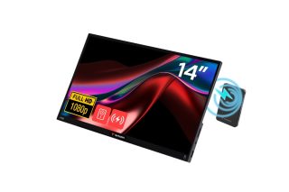 Verbatim Portable 14" FHD Touch Monitor LIGHT с безжично захранване, вкл. Power Bank 5000mAh