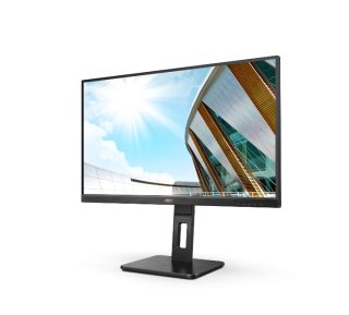 Монитор AOC 24P2QM, 23.8" VA WLED, 1920x1080@75Hz, 4ms GtG, 300cd/m², 3000:1, 50M:1 DCR, Adaptive Sync, Low Blue Light, FlickerFree, 2Wx2, Tilt, Height Adjust, Pivot, Swivel, D-SUB, DVI, HDMI, DP, USB hub