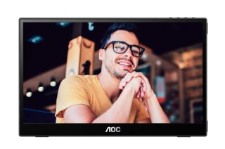 AOC 16T3EA преносим монитор, 15.6" IPS WLED, 1920x1080@60Hz, 4ms GtG, 250cd/m², 700:1, 50M:1 DCR, USB-C 3.2x1
