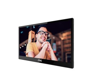 AOC 16T3EA преносим монитор, 15.6" IPS WLED, 1920x1080@60Hz, 4ms GtG, 250cd/m², 700:1, 50M:1 DCR, USB-C 3.2x1