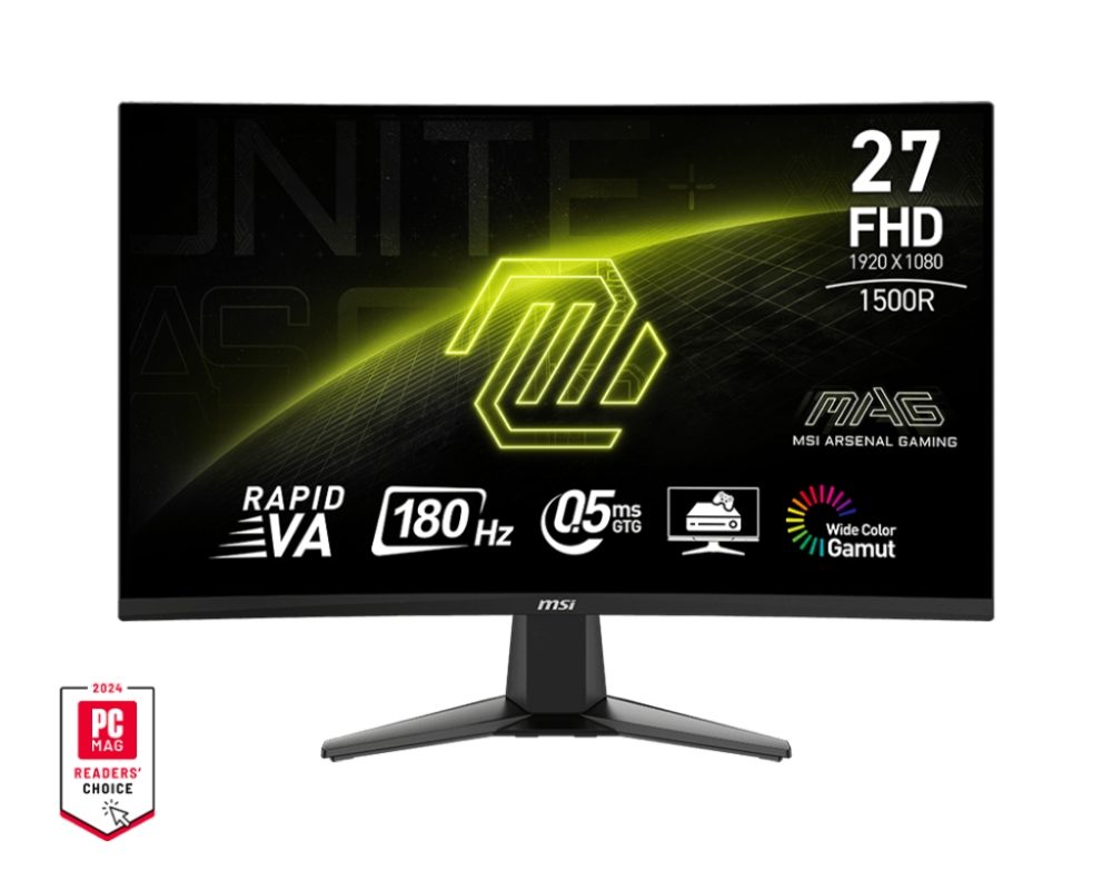 MSI MAG 27C6F 27" Rapid VA 180Hz 0.5ms Извит гейминг монитор