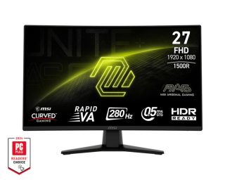 MSI MAG 274CXF 27" Извит гейминг монитор, Rapid VA, 280Hz, 0.5ms, Full HD, FreeSync Premium, HDR Ready