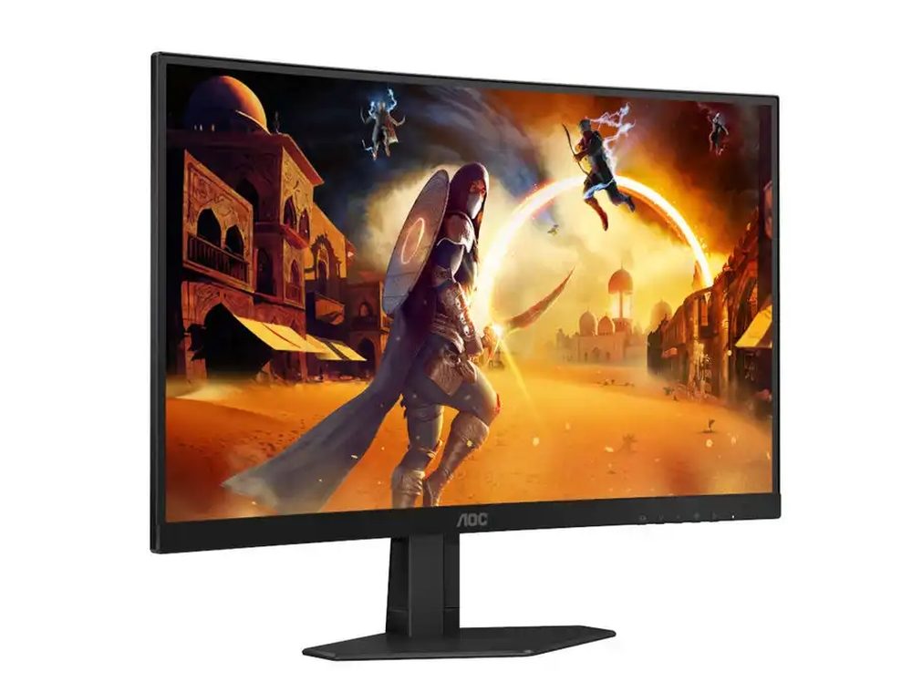 AOC C27G4ZXE 27" Извит 1500R VA WLED геймърски монитор, 1920x1080@280Hz, 1ms GtG, 0.3ms MPRT, 300cd/m2, 4000:1, 80M:1 DCR, Adaptive Sync, FlickerFree, Low Blue Light, Tilt, 2xHDMI, DP