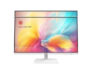Монитор MSI Modern MD2712PW, 27", 100Hz, 1ms, IPS, 1920x1080 (FHD), 16:9, Flat, HDR Ready, EyesErgo, AG, MSI Display Kit, 117% sRGB, 300 nits, 1000:1, RedDot Winner, 1xHDMI1.4, 1xTypeC DP alt. w/PD (15W), говорители 2x3W, Pivot, регулиране на височина, VESA, бял, 5.85kg