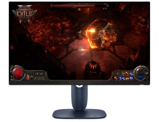 Монитор Dell Alienware AW2725DM, 27" LED, IPS AG, WQHD 2560 x 1440, 95% DCI-P3, NVIDIA G-SYNC, AMD FreeSync, 180Hz, 1ms GtG, 1000:1, 400 cd/m2, HDMI, DP, USB HUB, регулиране на височина, Pivot, Swivel, Tilt, PIP, PBP, черен