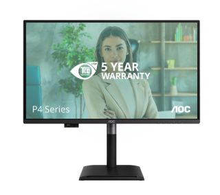 AOC Q27P4U 27" IPS WLED монитор, 2560x1440@120Hz, 4ms GtG, 350cd/m2, 1500:1, DCR 50M:1, Adaptive Sync, FlickerFree, Anti Blue Light, 2Wx2, Tilt, Height Adjust, Pivot, Swivel, 2xHDMI, DP, USB hub