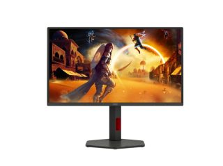 Монитор AOC Q25G4SR, 24.5" IPS WLED, 2560x1440@300Hz, 1ms GtG, 0.3ms MPRT, 400cd/m2, 1000:1, 80M:1, Adaptive Sync, FlickerFree, Low Blue Light, 2Wx2, Tilt, Height Adjust, Pivot, Swivel, 2xHDMI, DP