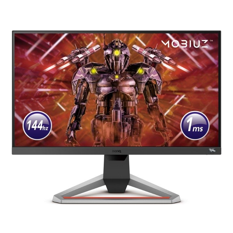 BenQ MOBIUZ EX2510 геймърски монитор, 24.5", IPS, HDRi, 144Hz, 1ms, 1920x1080 FHD, FreeSync Premium, 99% sRGB, HDR10, B.I.+, Light Tuner, Black eQualizer, Color Vibrance, Quick OSD, Eye-Care, treVolo високоговорители 2.5Wx2, 1000:1, 400 cd/m2, 2x HDMI v2.0, DP, регулиране на височината, сив