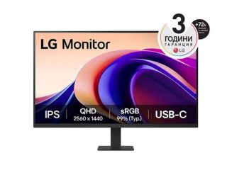 Монитор LG 32U631A-B, 31.5" QHD LED AG, IPS, 100Hz, 5ms, 250 cd/m2, 1000:1, QHD (2560 x 1440), sRGB 99%, HDR 10, USB-C (PD 15W), HDMI, LG Switch, Dynamic Action Sync, Reader mode, Headphone out, Tilt, Black