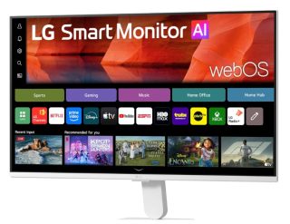 LG 27U511SB-W 27" IPS Smart монитор с webOS23, 120Hz, FHD 1920x1080, Бял