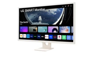 Монитор LG 32SR50F-W, 31.5" IPS Smart webOS23, Anti-Glare, 8ms, 1200:1, 250cd/m², sRGB 99%, FHD 1920x1080, HDR 10, HDMI, USB, Wi-Fi вграден, AirPlay 2, Високоговорители 5W x 2, Tilt, Бял