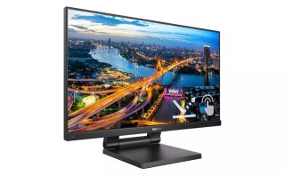Philips 222B1TC/00, 21.5" Touch (анти-отблясък), IPS, WLED, 1920x1080@75Hz, 4ms GTG, 250cd/m², 1000:1, DCR 50M:1, Adaptive Sync, FlickerFree, Low Blue Mode, 2Wx2, Tilt, Height Adjust, D-SUB, HDMI, DP, USB hub