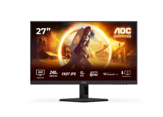 AOC Q27G4ZR, 27" Fast IPS WLED, 2560x1440@240Hz (OC 260Hz), 1ms GtG, 0.3ms MPRT, 400cd/m², 1000:1, 80M:1 DCR, Adaptive Sync, FlickerFree, 2Wx2, Tilt, Height Adjust, Pivot, Swivel, 2xHDMI, DP