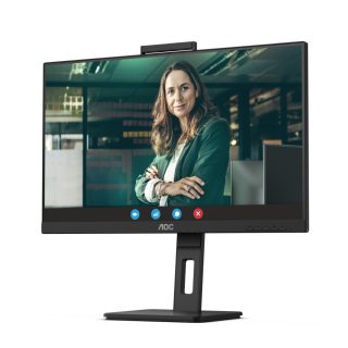 AOC 24P3CW 23.8" IPS WLED монитор, 1920x1080@75Hz, 4ms GtG, 300cd/m², 1000:1, DCR 50M:1, AdaptiveSync, FlickerFree, Low Blue Light, 5Wx2, 5MP Windows Hello, Tilt, Height Adjust, Pivot, Swivel, HDMI, DP, RJ45, USB hub