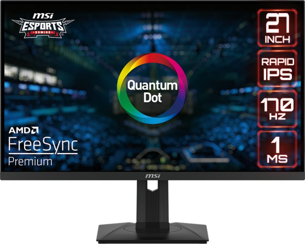MSI G274QPF E2 27" Rapid IPS гейминг монитор, WQHD 2560x1440, 180Hz, 1ms, Adaptive-Sync, DisplayHDR 400