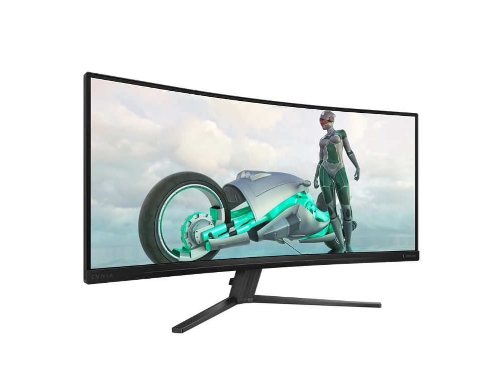 Philips Evnia 34M2C3500L, 34" извит 1500R VA WLED монитор, 3440x1440@180Hz, 1ms GtG, 0.5ms MPRT, 300cd/m2, 3000:1, Mega Infinity DCR, Adaptive Sync, FlickerFree, Low Blue Light, Tilt, 2xHDMI, DP