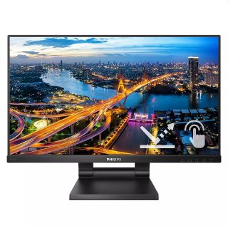 Монитор Philips 242B1TC/00, 23.8" Touch (anti-glare), IPS, WLED, 1920x1080@75Hz, 4ms GTG, 250cd/m², 1000:1, DCR 50M:1, FlickerFree, Low Blue Mode, 2Wx2, Tilt, Height Adjust, D-SUB, HDMI, DP, USB hub