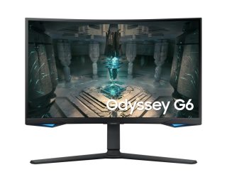 Samsung 27BG650 27" Odyssey G6 Smart извит гейминг монитор, 1000R, VA, 240 Hz, 1 ms GTG, 2560x1440, 350 cd/m2, контраст 2500:1, Eye Saver, Flicker Free, AMD FreeSync Premium Pro, DP 1.4, 2xHDMI 2.1, 2xUSB, Wi-Fi, Bluetooth, говорители, Tizen, черен